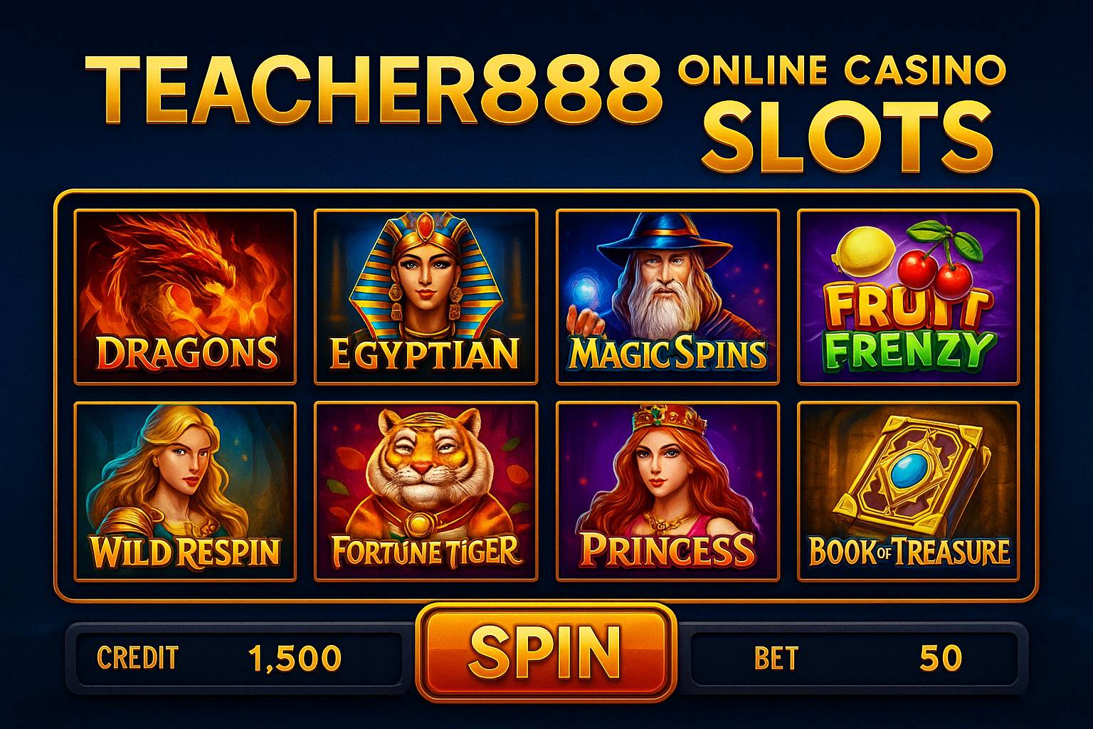 Jogos de Slot no Casino Online TEACHER888